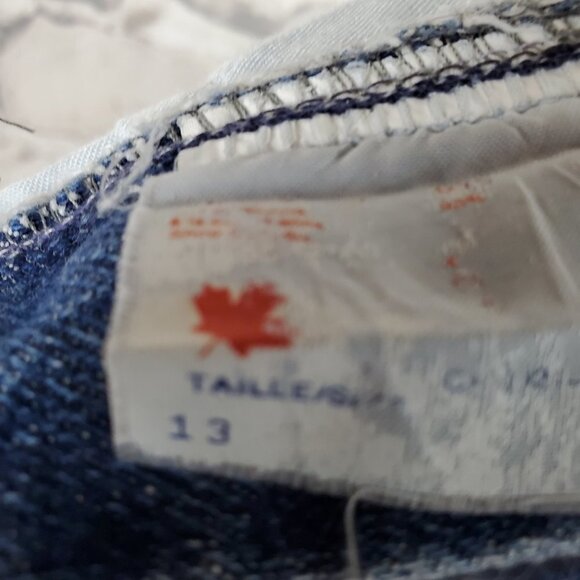 Vintage 80's Jean Shorts High Rise Mom Size 13 Cotton Denim Bermuda Festival - Picture 3 of 10